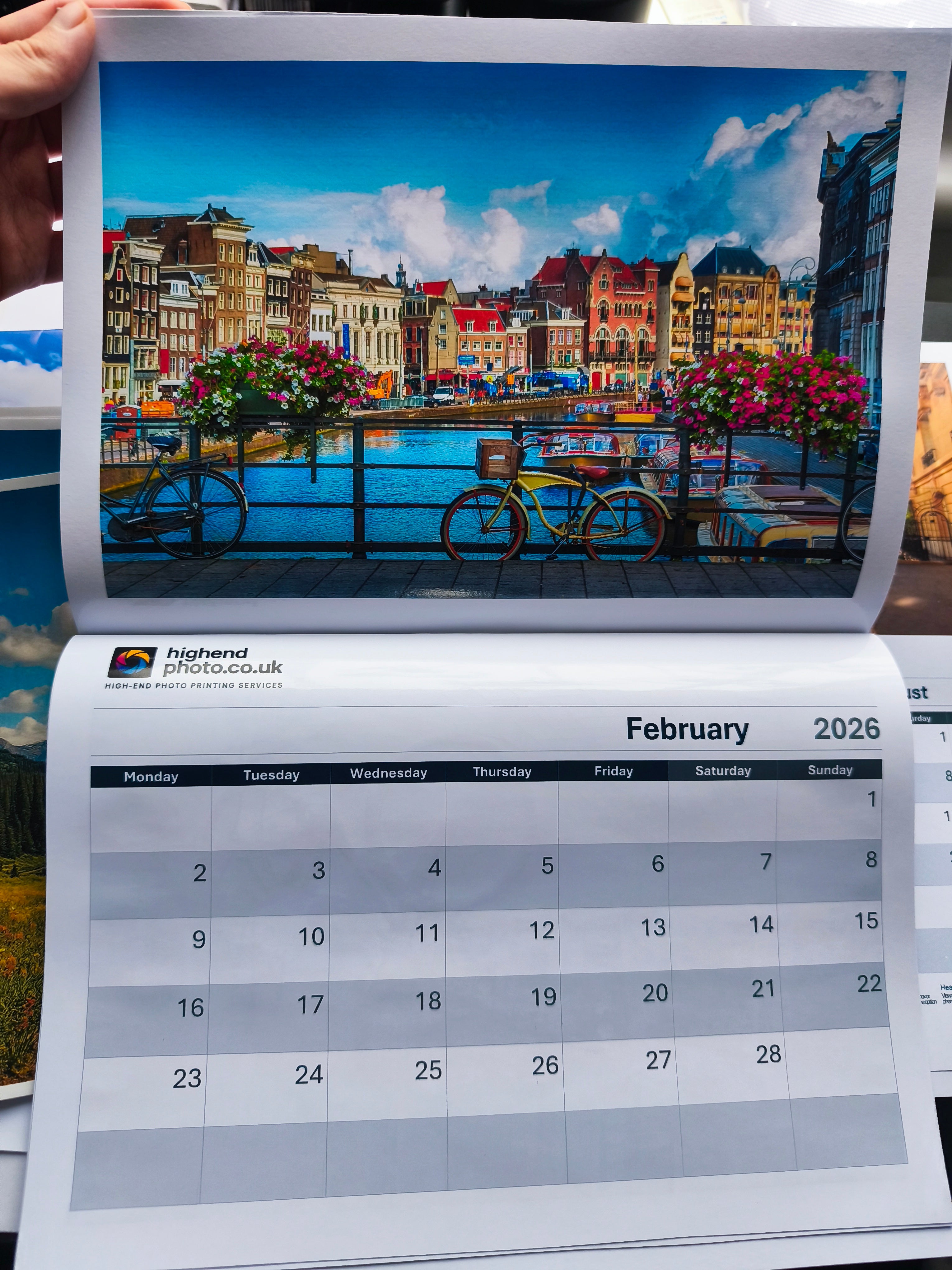 Personalised Photo Calendar A3 with High Resolution 14 photos 12x8"