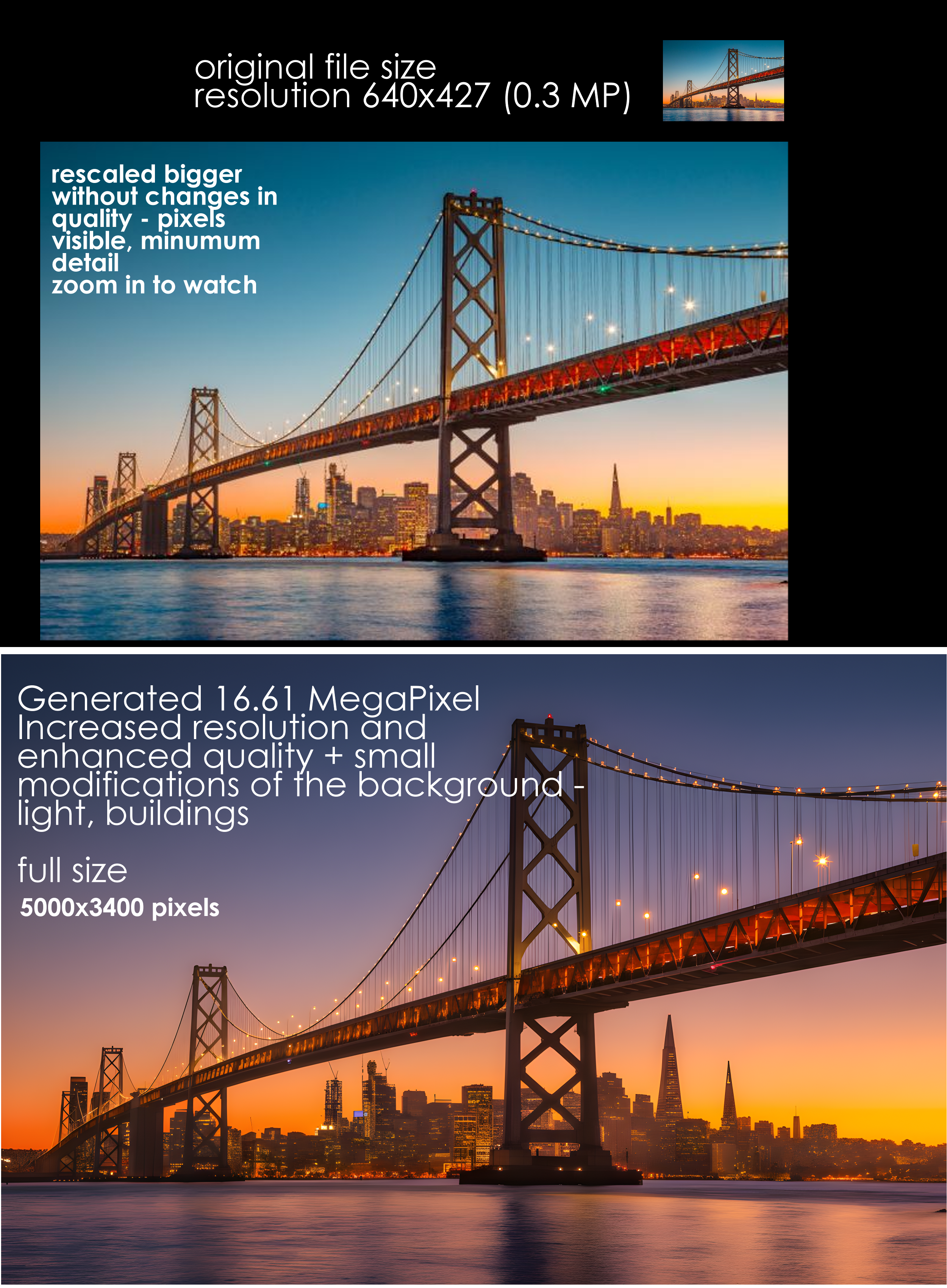 Enhanced Digital Photo - Improved Resolution and Quality Print