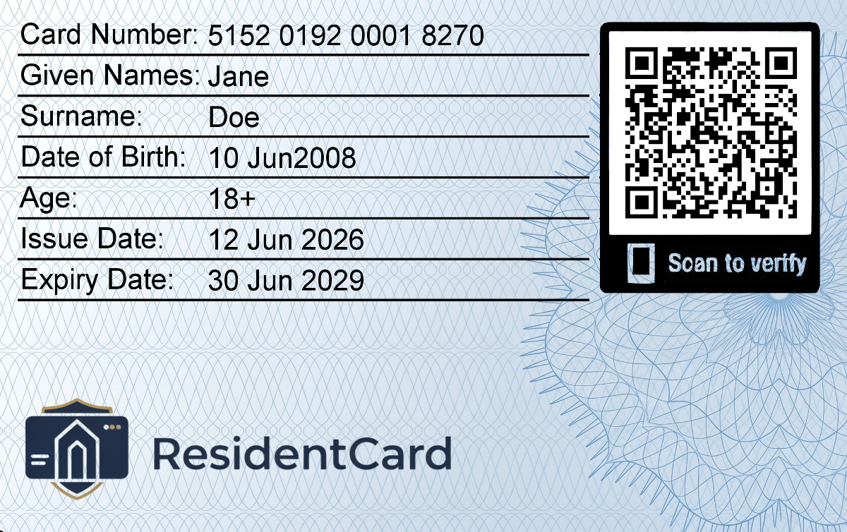 Personalised ID Cards - United Kingdom ID card / ResidentCard / UK DIsability Card / Student ID Card