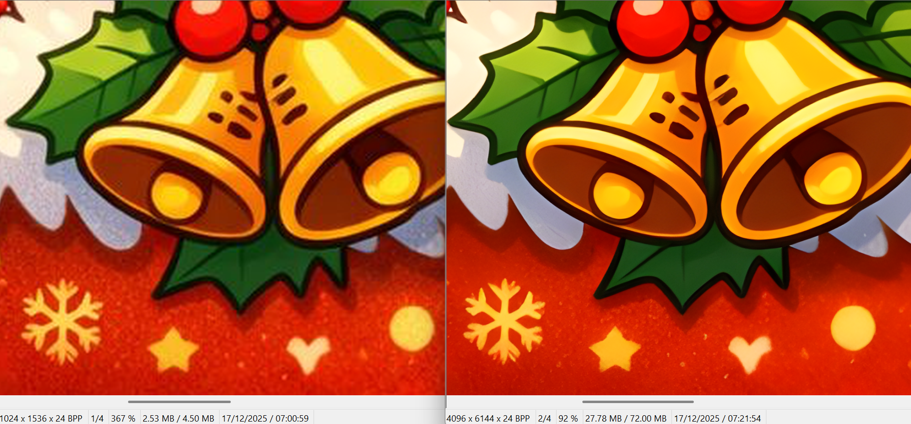 Enhanced Digital Photo - Improved Resolution and Quality Print