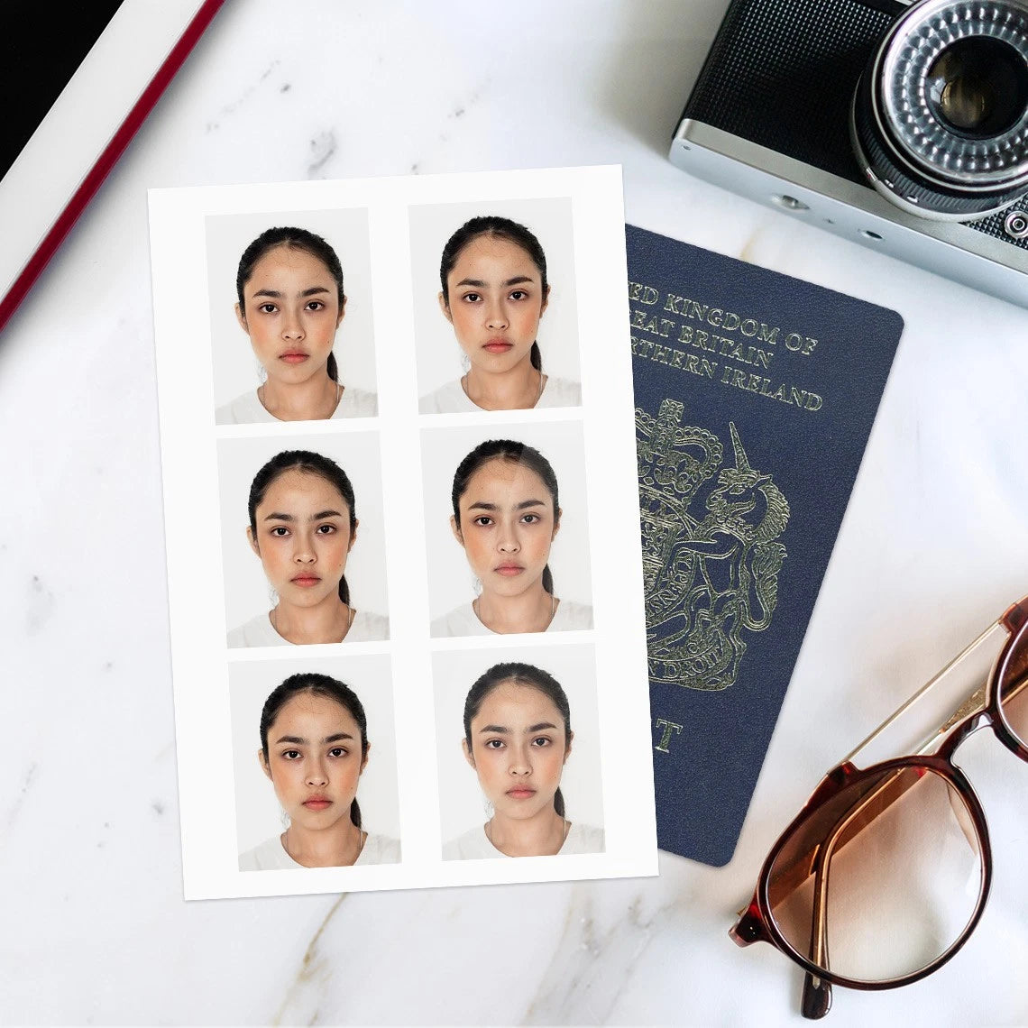 ID / Passport Photo Visa Driver's License Photo Prints Glossy 35x45mm