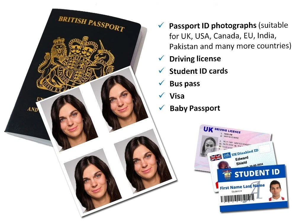 ID / Passport Photo Visa Driver's License Photo Prints Glossy 35x45mm